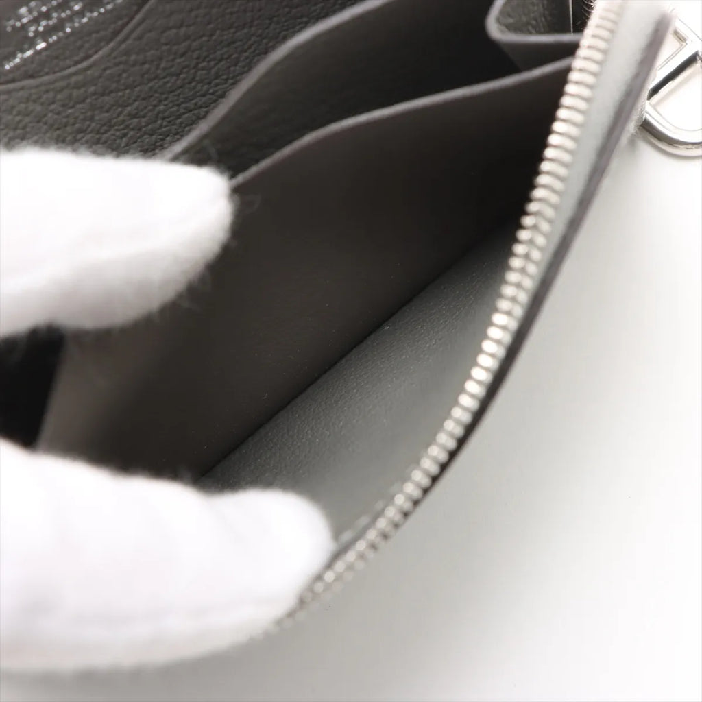 Hermès Zip And Go Evercolor Coin Purse Gray