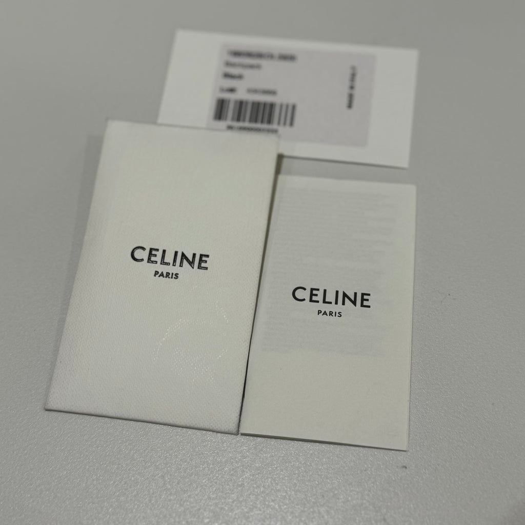 CELINE MEDIUM BACKPACK IN TRIOMPHE CANVAS AND CALFSKIN