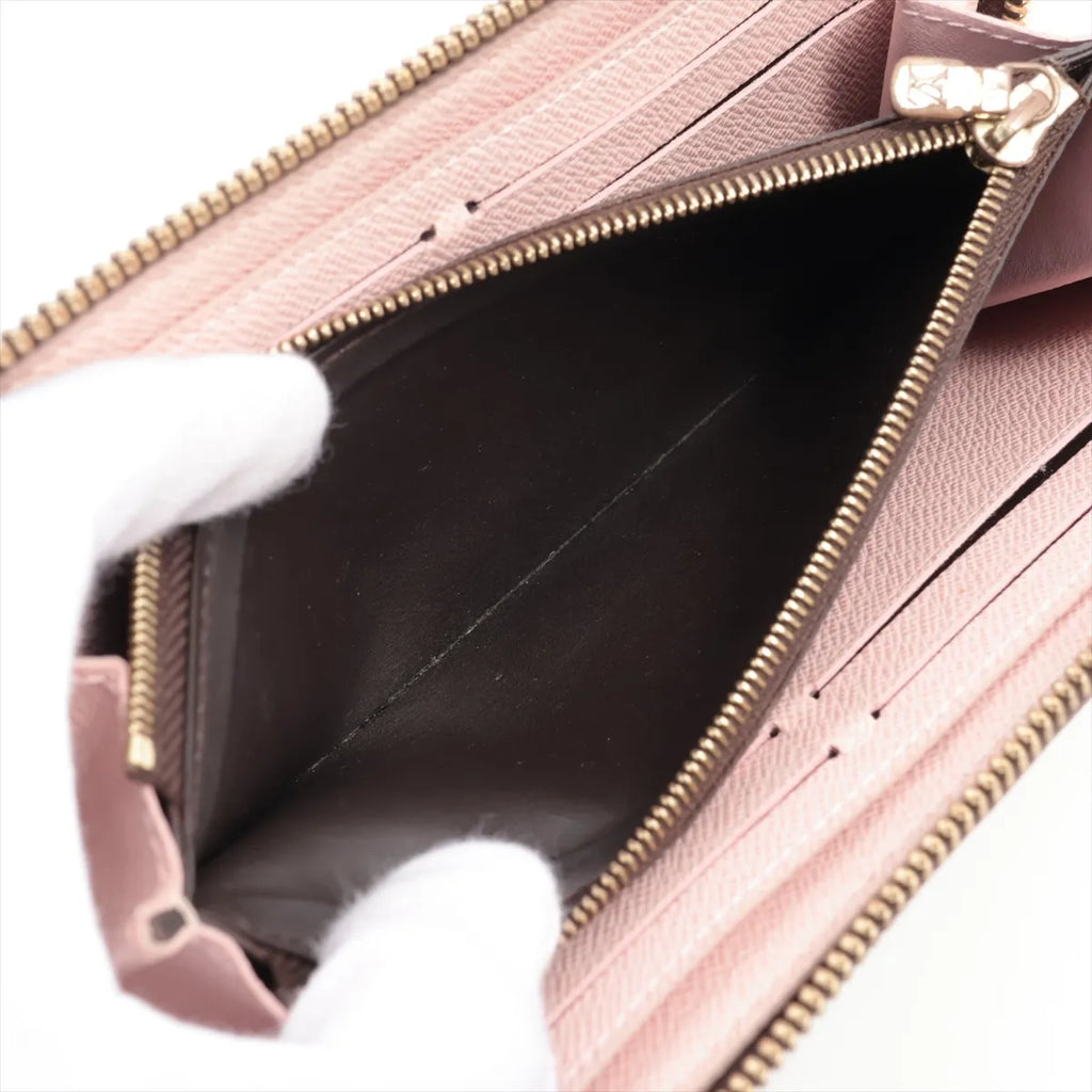 Louis Vuitton Monogram Clemence Zippy Wallet Rose Ballerine