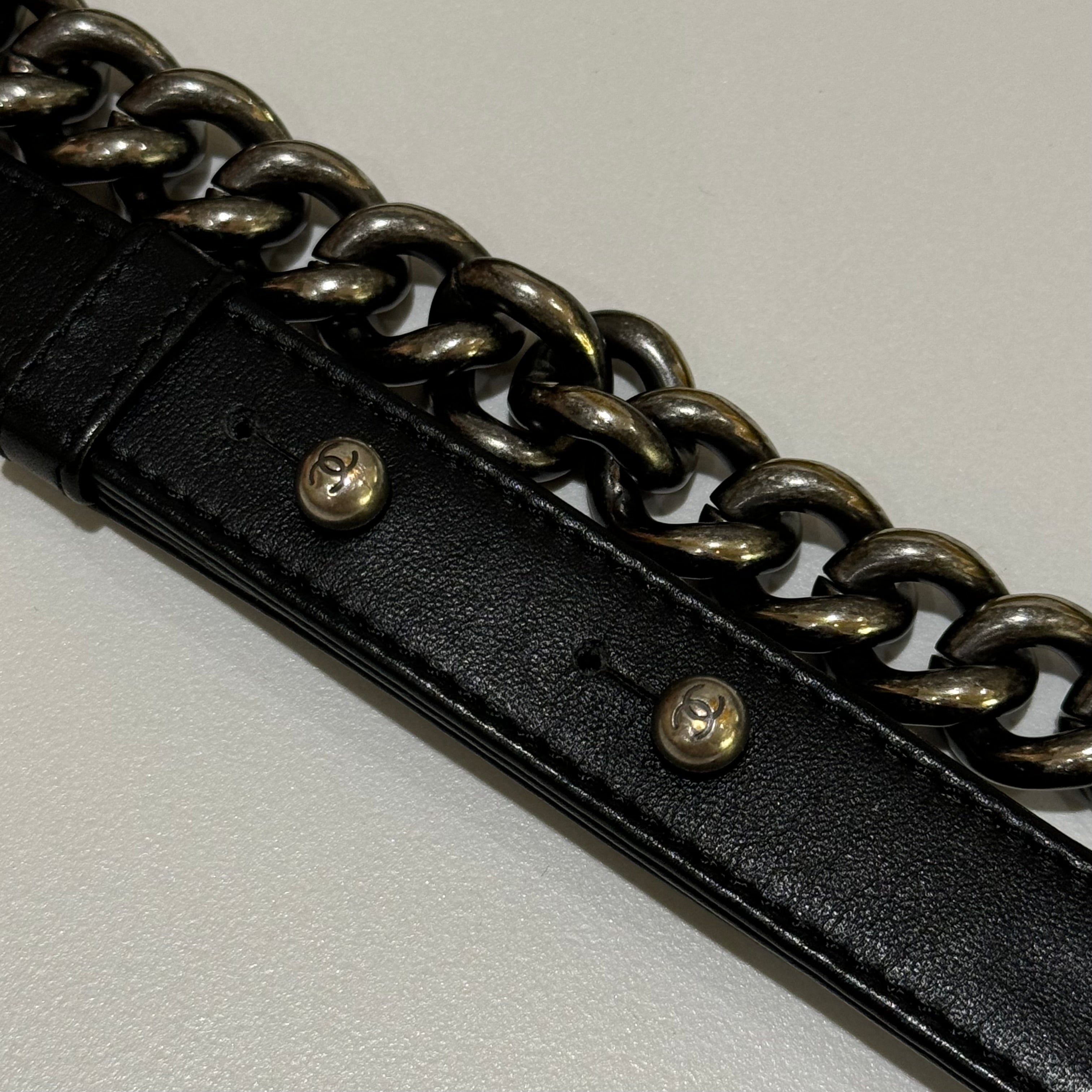 CHANEL LEBOY SMALL IN BLACK WITH SILVER CHAIN