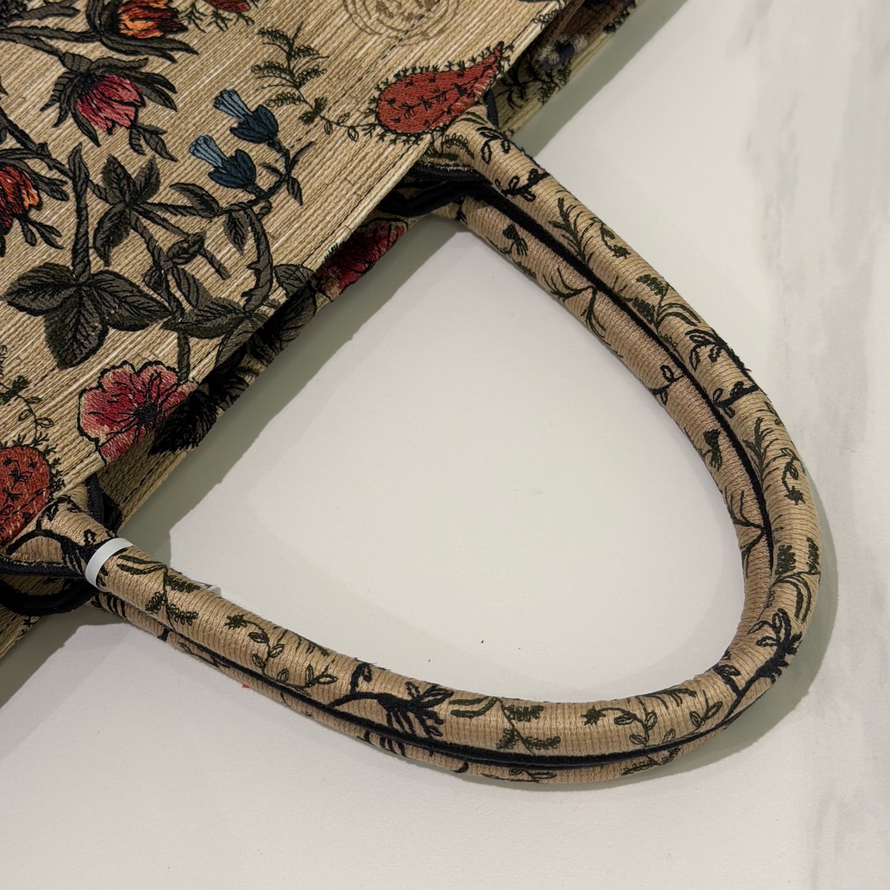 Dior Floral Embroidered Tote Bag Large