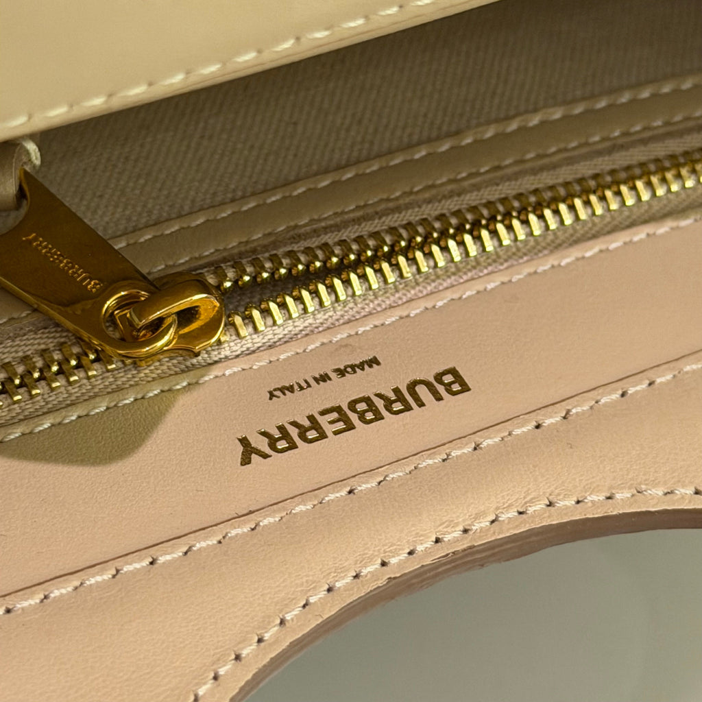 Burberry Check Canvas & Leather Messenger Crossbody Bag