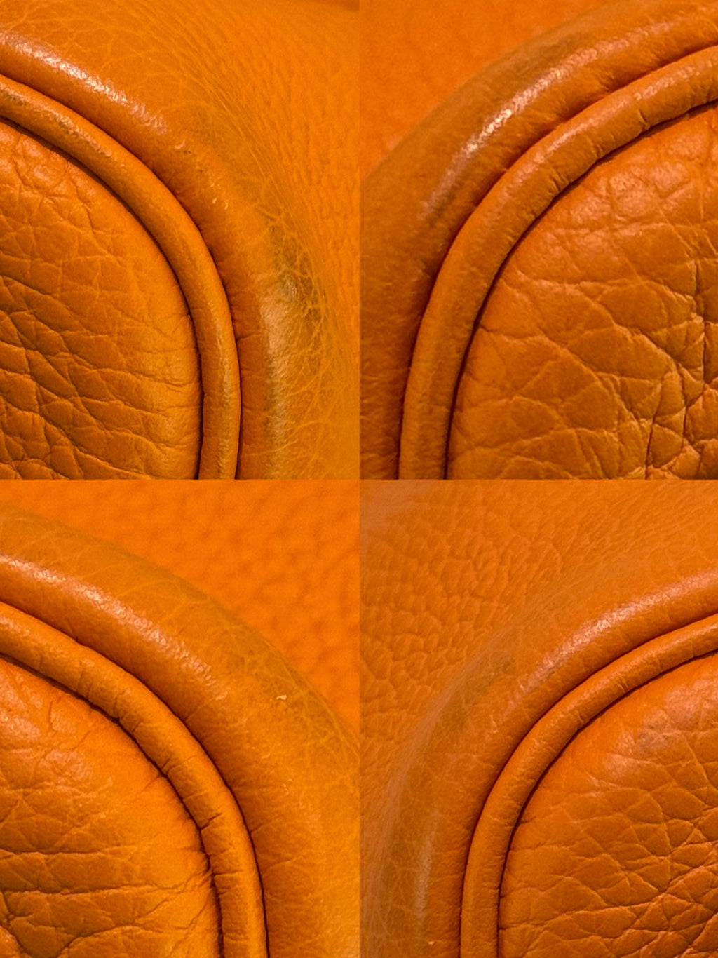 HERMES PICOTIN 22 ORANGE Q STAMP