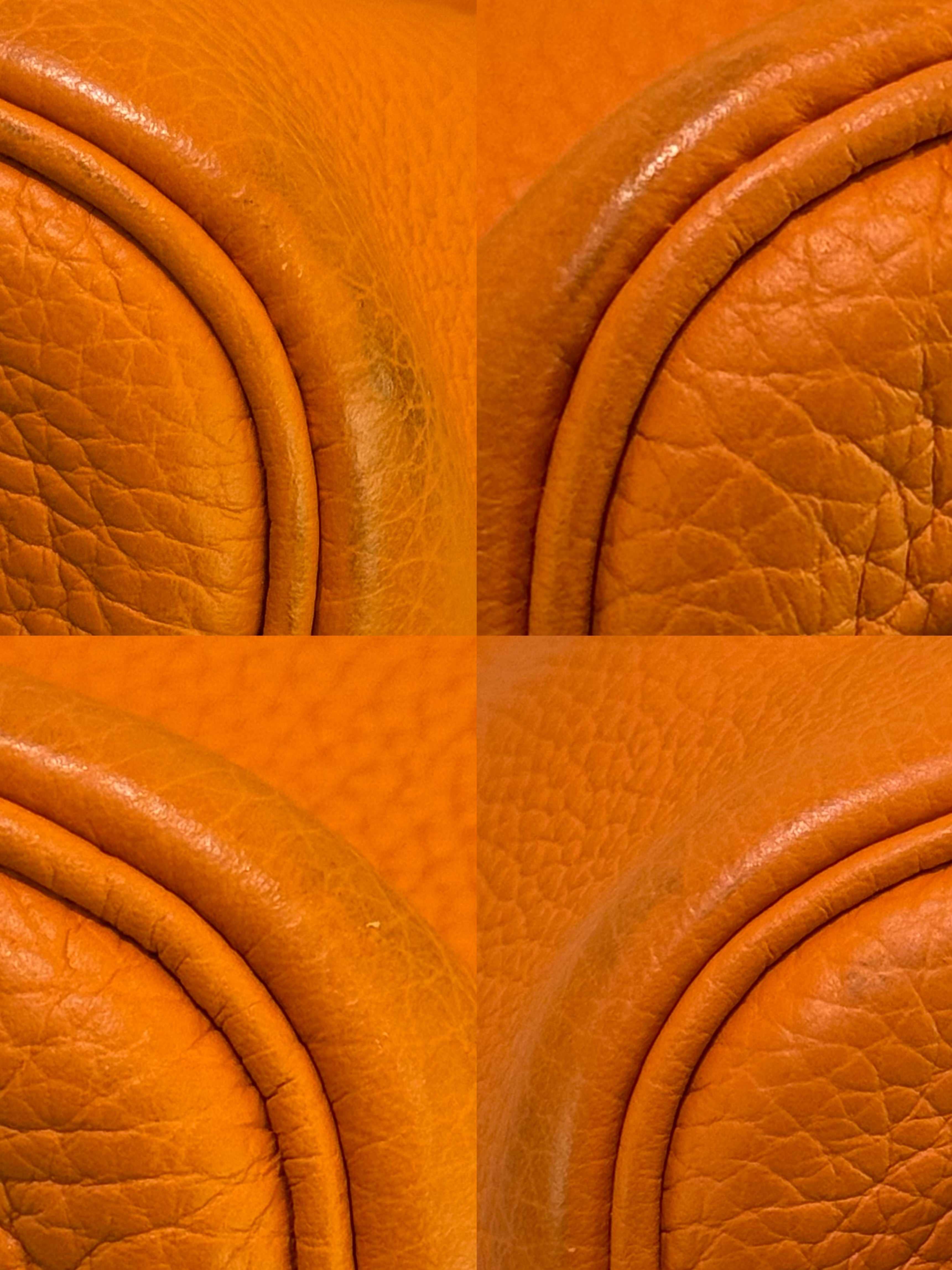HERMES PICOTIN 22 ORANGE Q STAMP