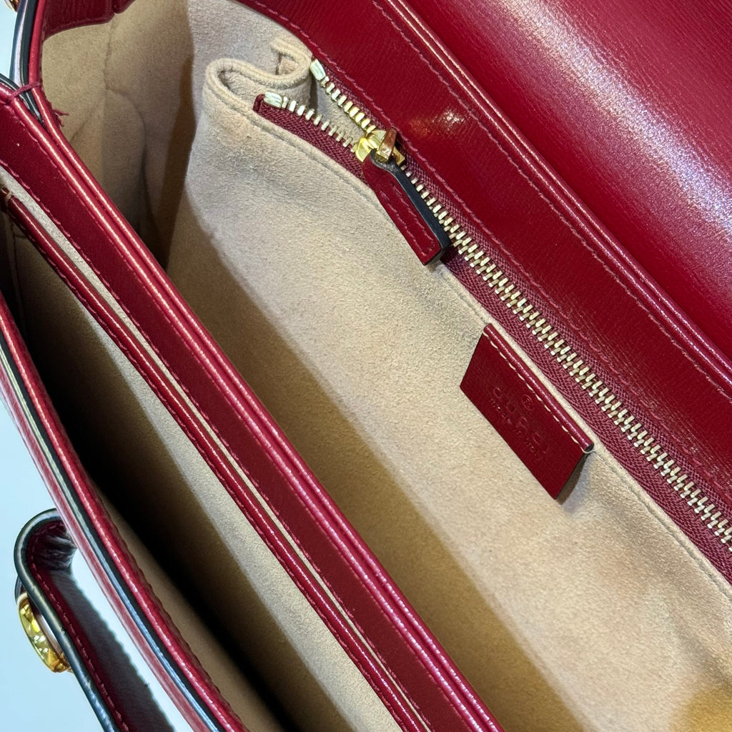 GUCCI 1955 MEDIUM HORSEBIT RED