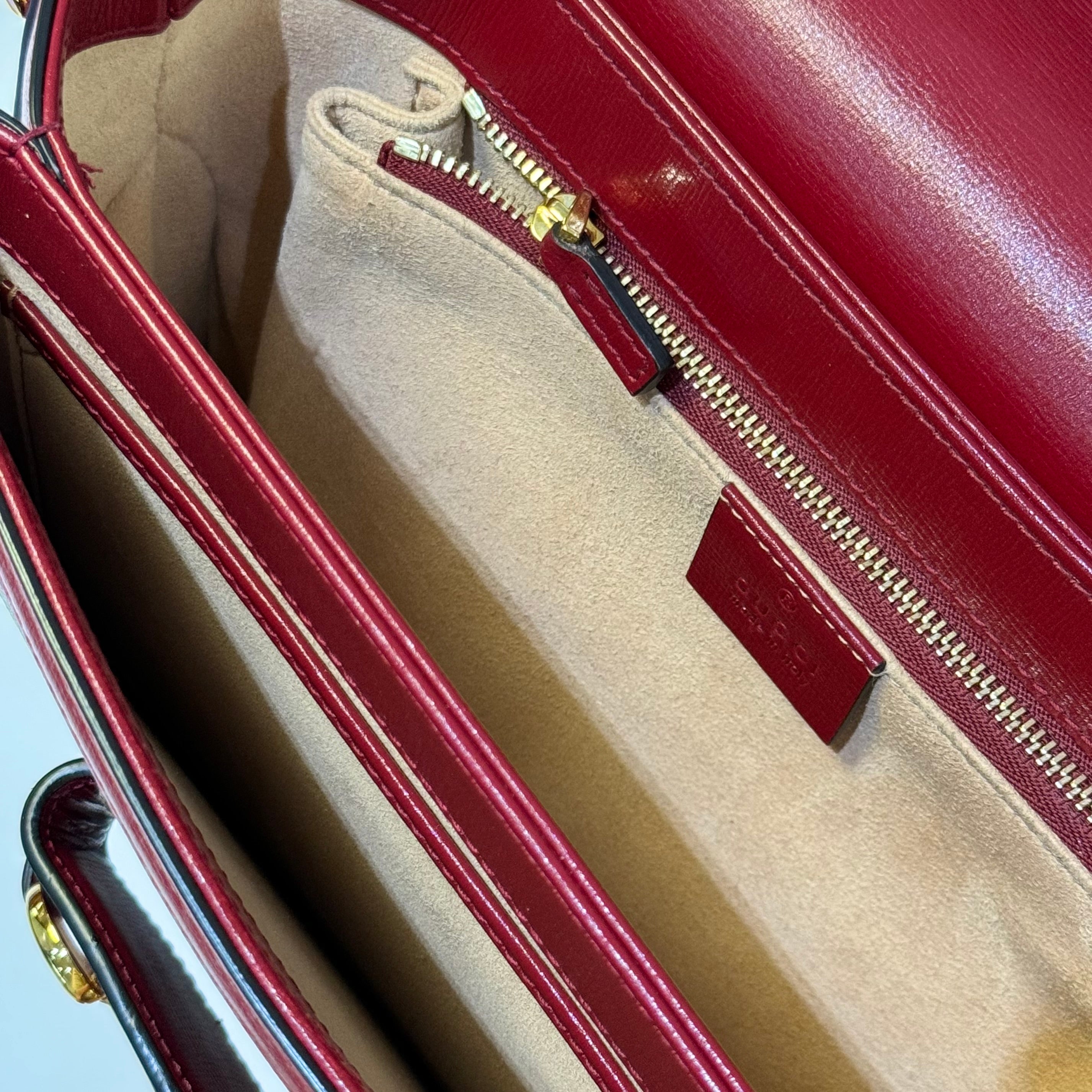 GUCCI 1955 MEDIUM HORSEBIT RED