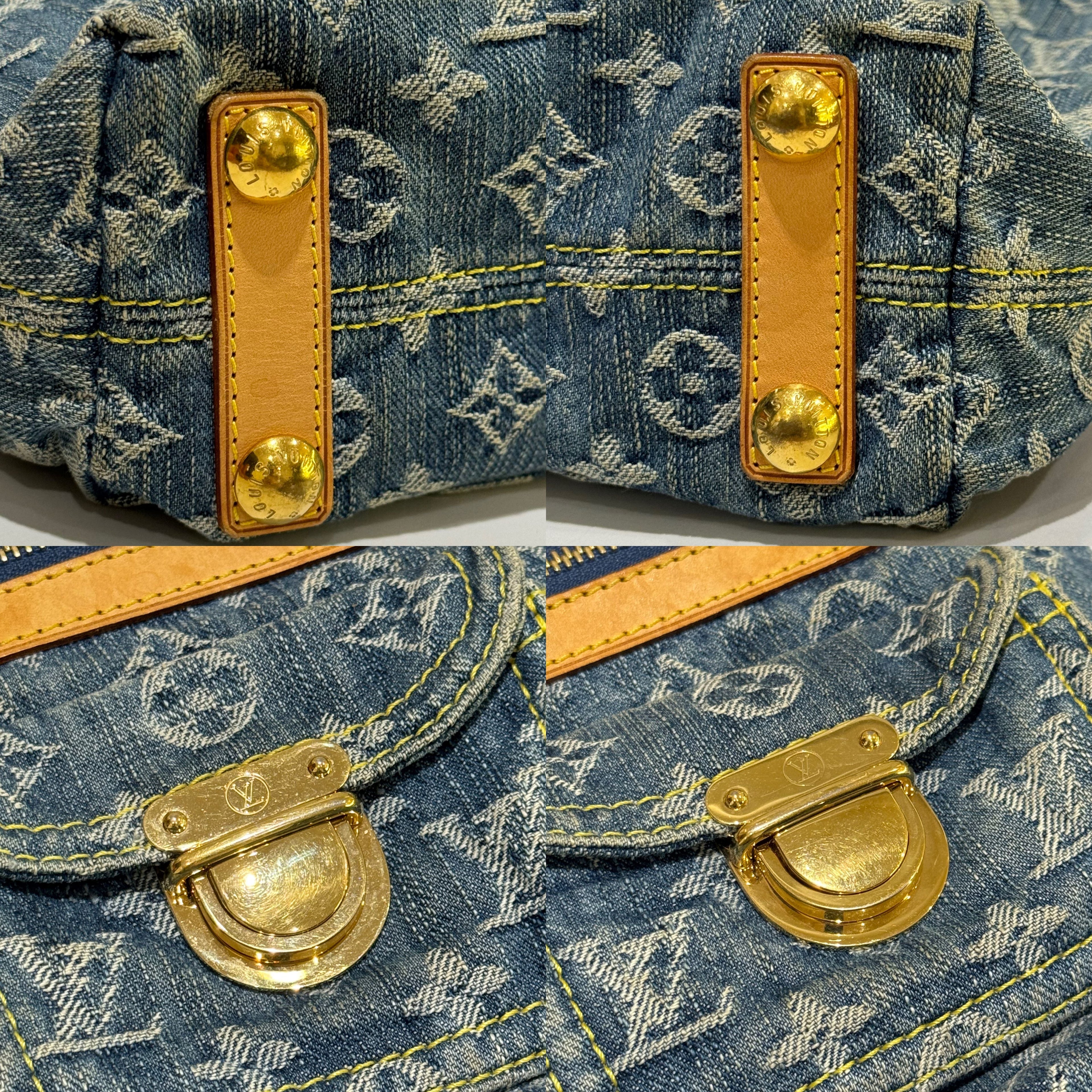 LOUIS VUITTON BAGGY PM BLUE MONOGRAM DENIM UNDERARM BAG
