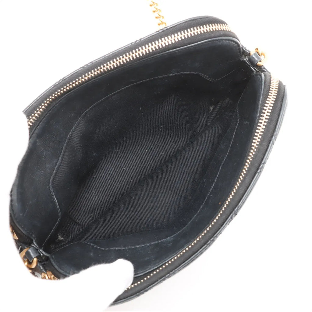 Saint Laurent Paris Becky Leather Chain Shoulder Bag Black