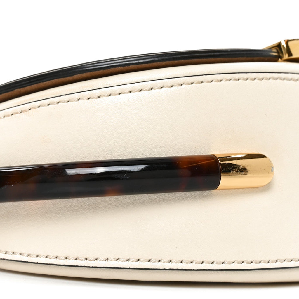 Vitello King Plexiglass Moonlight Shoulder Bag White Ice