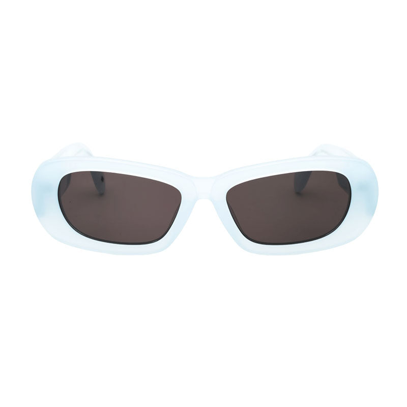 Palm Angels Sunglasses Cat Eye Full Rim, White Frame and Red Lens PERI107DANA0125