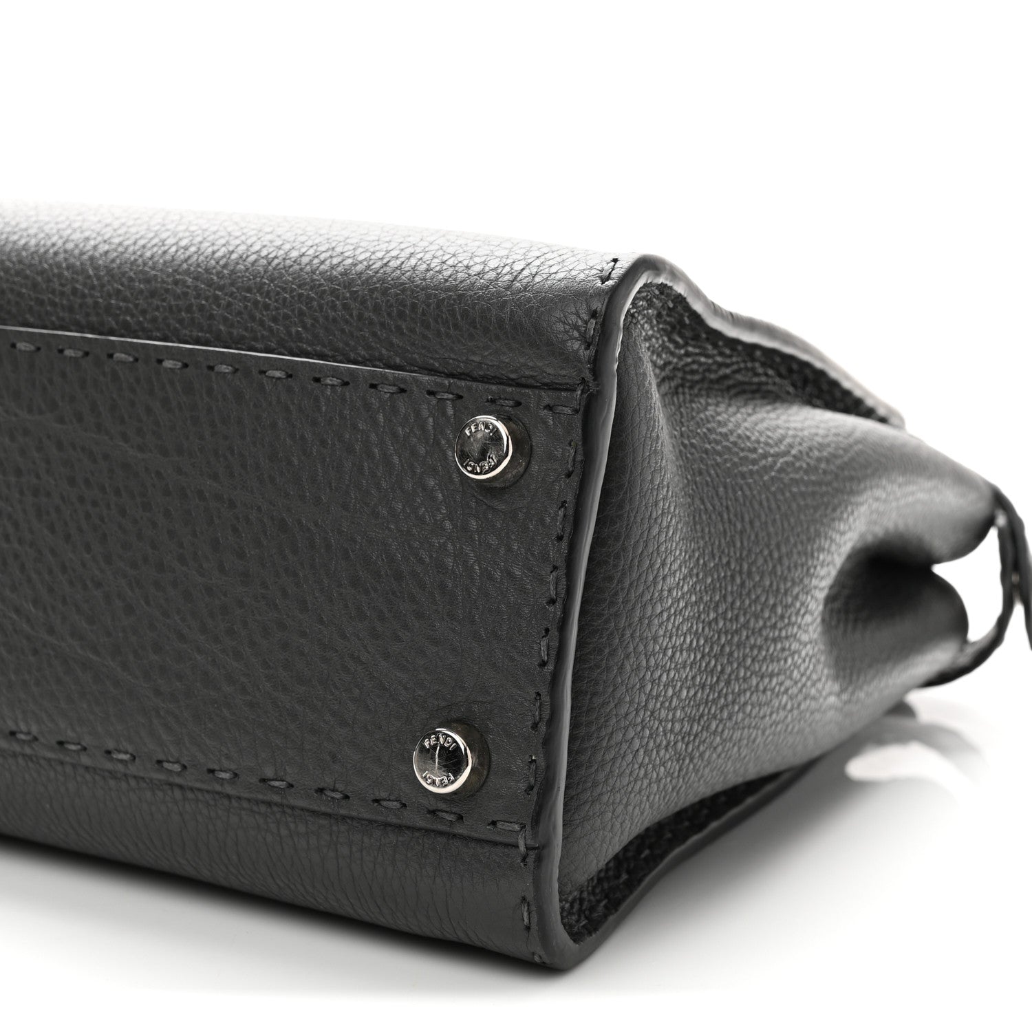 Cuoio Romano Selleria Bi-Color Medium Peekaboo Iconic Satchel Asphalt Milk