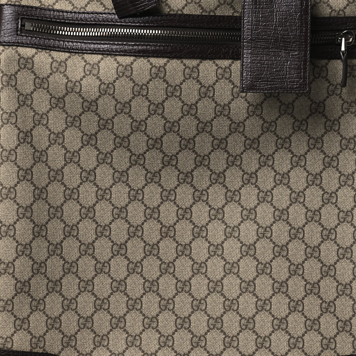 GG Plus Monogram Small Web Trolley Brown