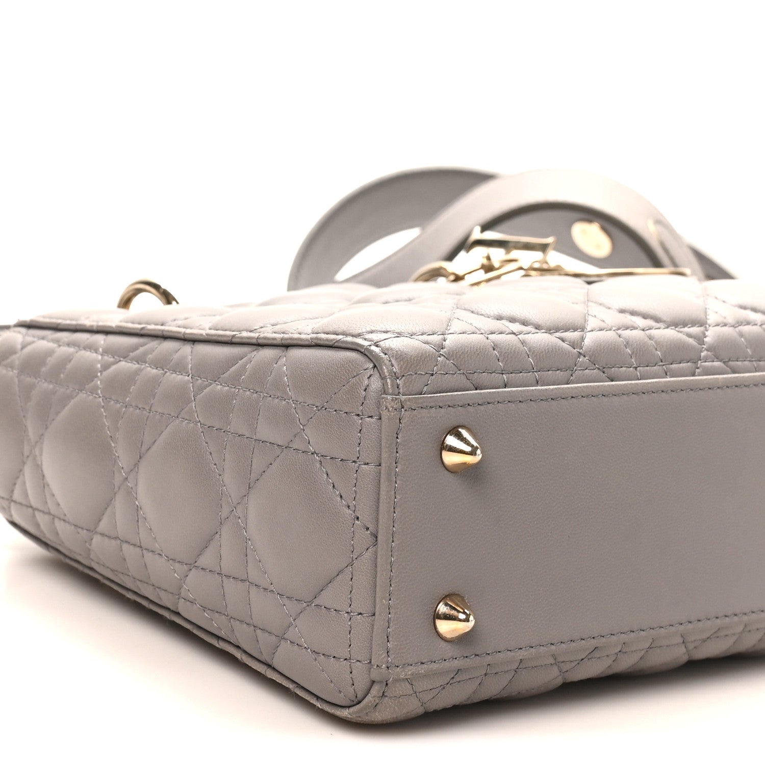 Lambskin Cannage Small My ABCDior Lady Dior Grey