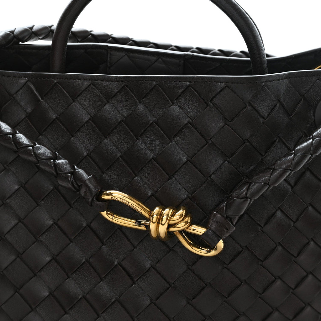 Nappa Intrecciato Medium Andiamo Shoulder Bag Fondant