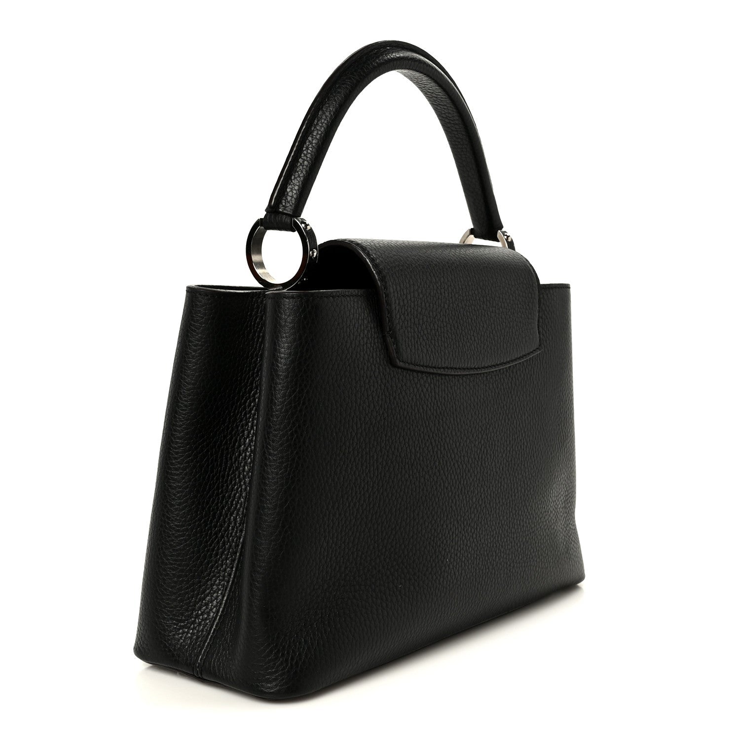 Taurillon Capucines MM Black Fuchsia