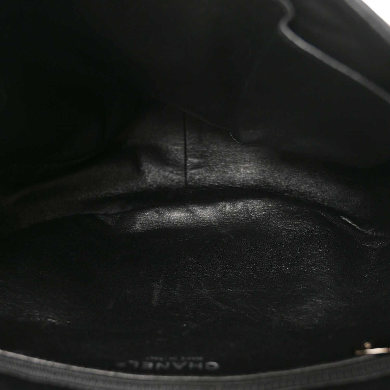 Caviar Half Moon Large Flap Black
