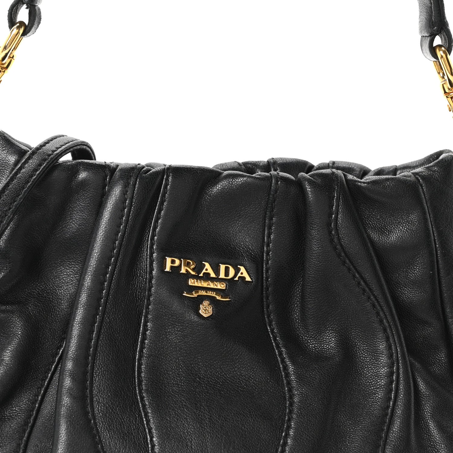 Nappa Stripes Mini Shoulder Bag Black