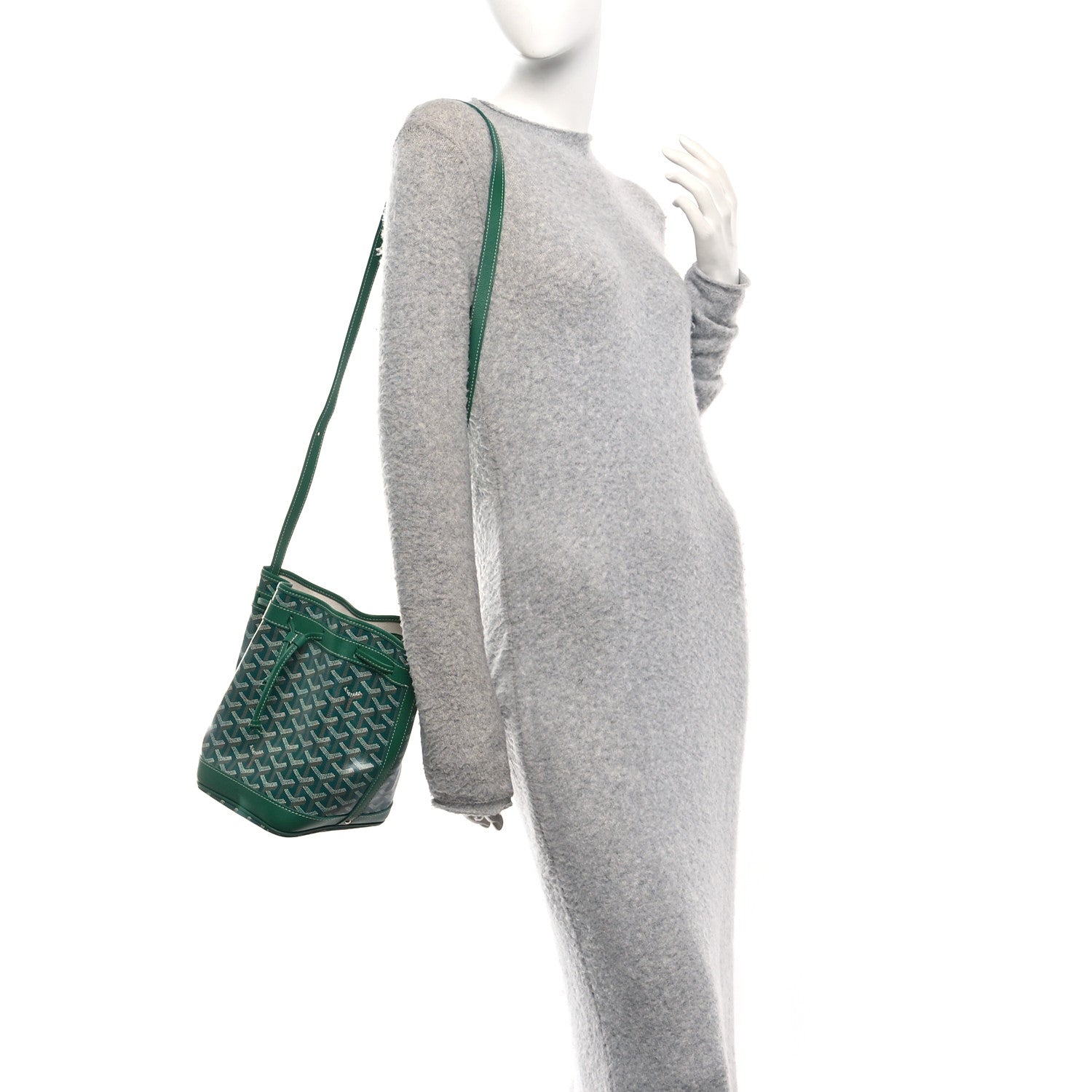 Goyardine Petit Flot Bucket Bag PM Green
