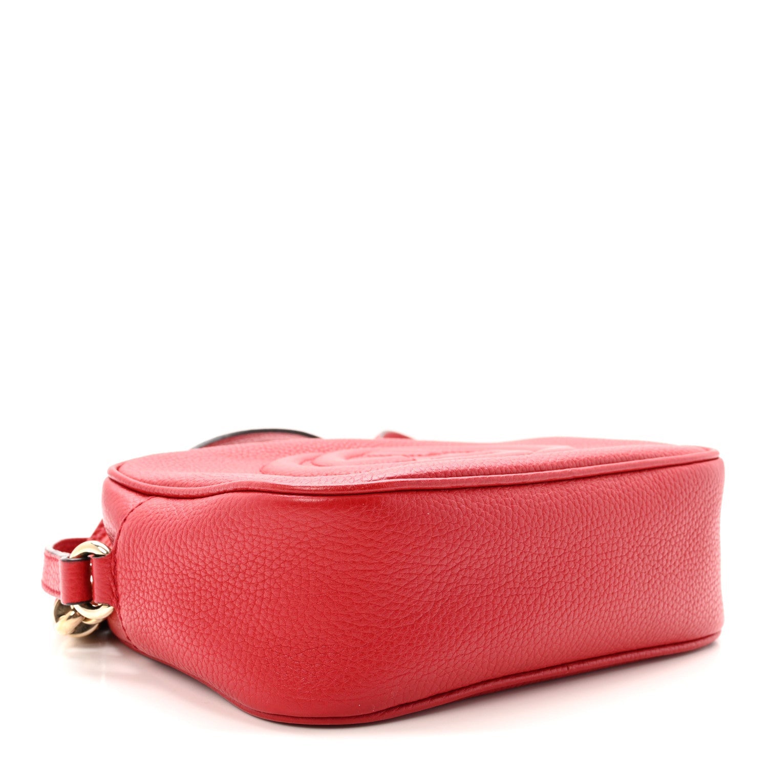 Pebbled Calfskin Small Soho Disco Bag Vibrant Red