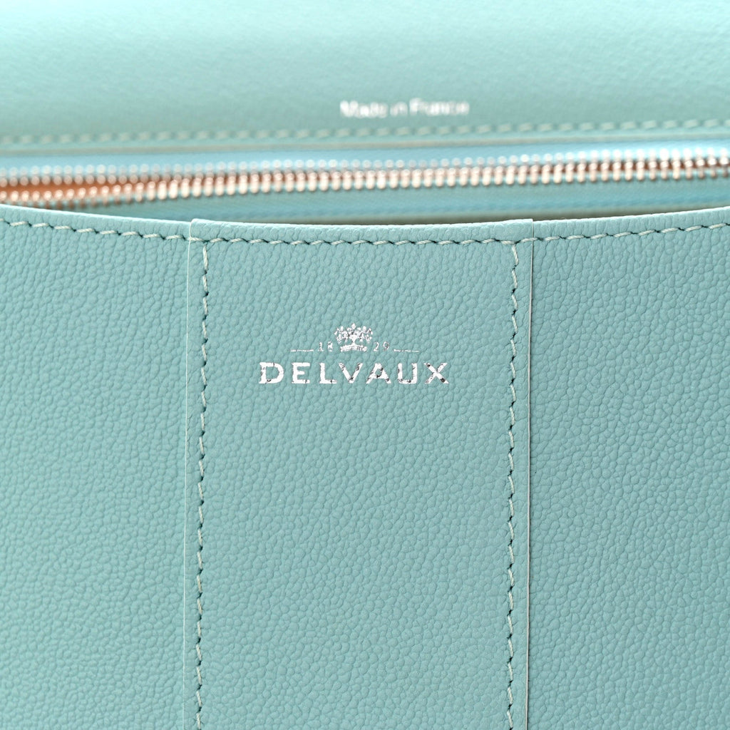 Grained Calfskin MM Brillant Satchel Light Blue