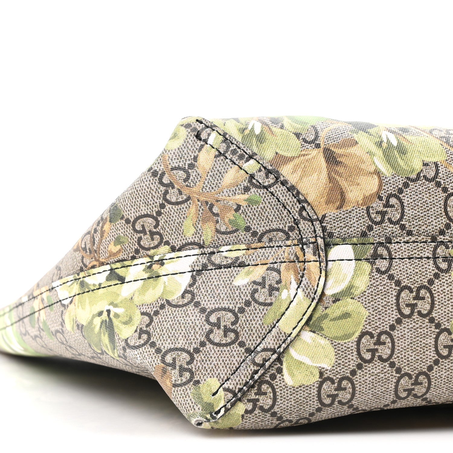 GG Supreme Monogram Blooms Medium Reversible Tote Beige New Military Black