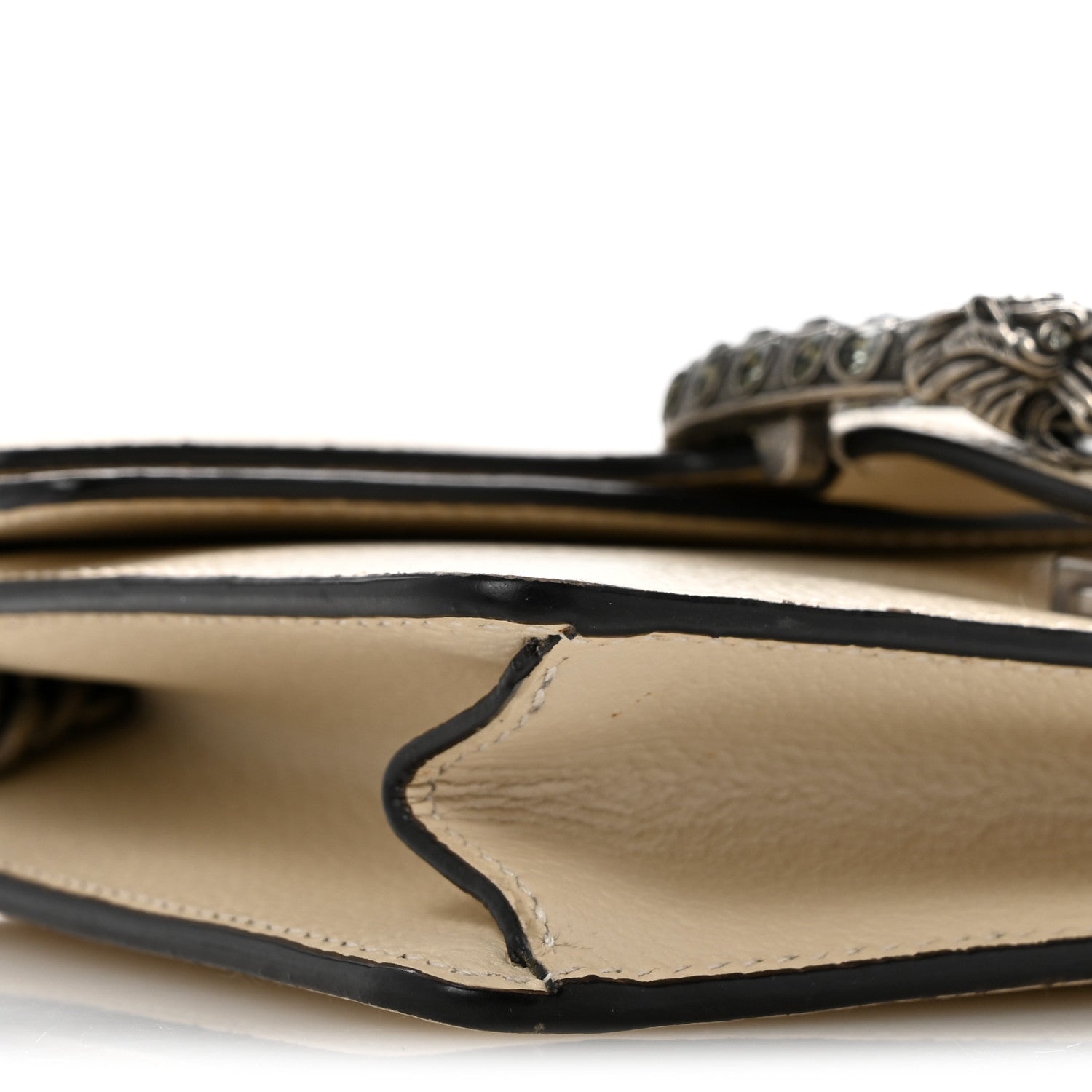 Textured Calfskin Crystal Mini Dionysus Shoulder Bag Mystic White
