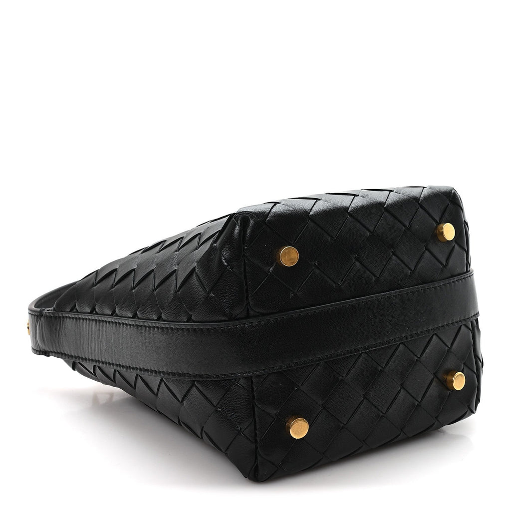 Calfskin Nappa Intrecciato Candy Wallace Black