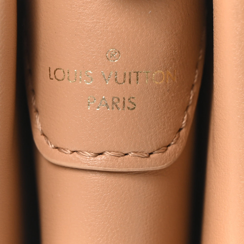Lambskin Embossed Monogram Coussin PM Camel