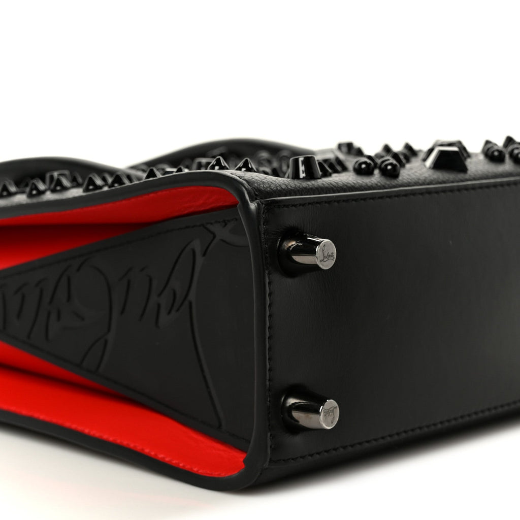 Calfskin Spikes Loubinthesky Mini Paloma Black