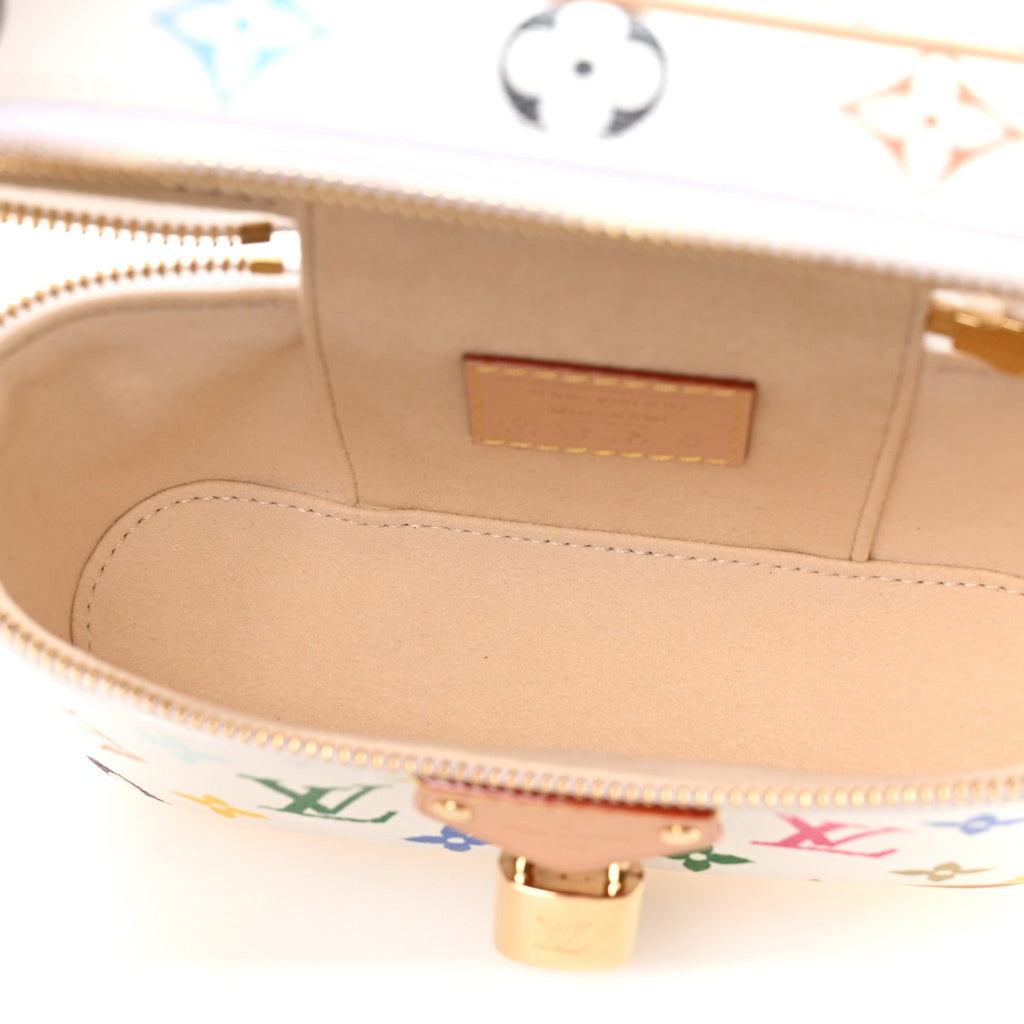 LV x TM Monogram Multicolor Vanity Chain Pouch White