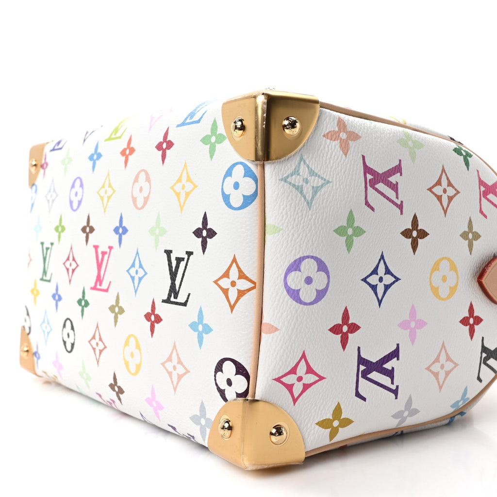 LV X TM Monogram Multicolor Speedy Bandouliere 25 White