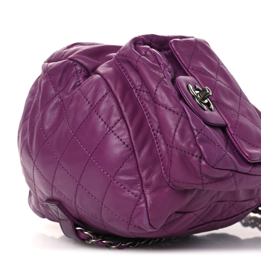 Calfskin Large Backpack Is Back Plum