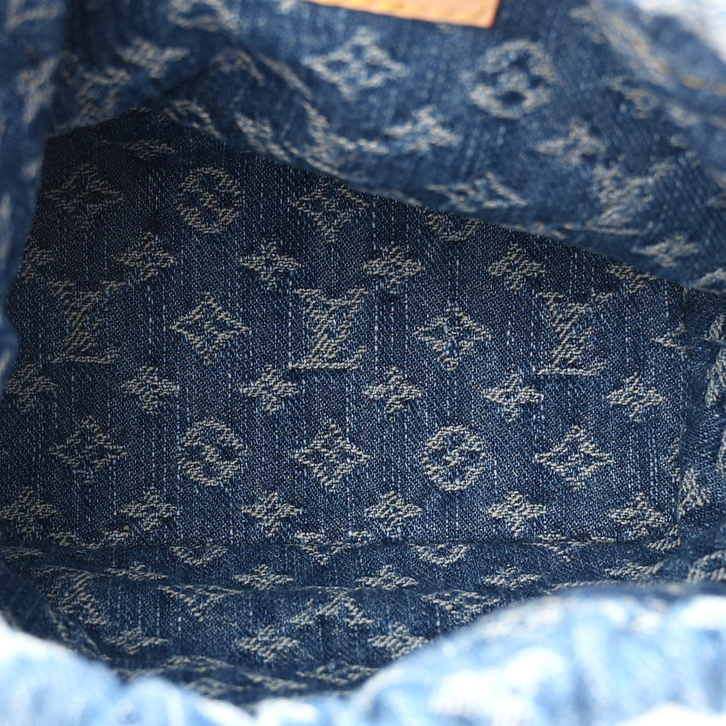 Monogram Denim Nano Noe Blue