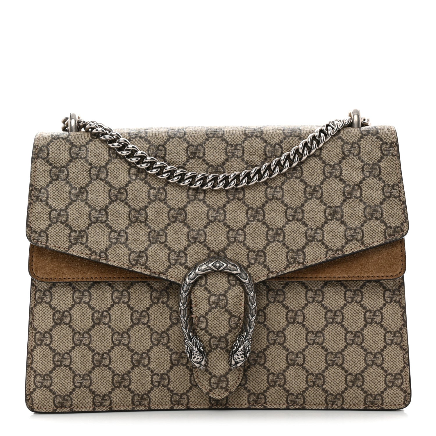 GG Supreme Monogram Medium Dionysus Shoulder Bag Taupe
