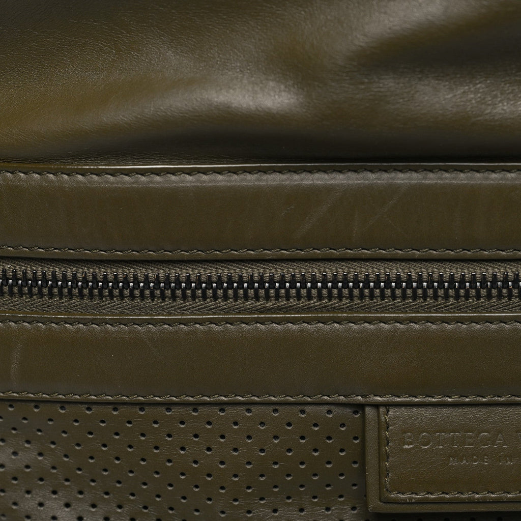 Nappa Perforated Leggero Drawstring Backpack Mustard