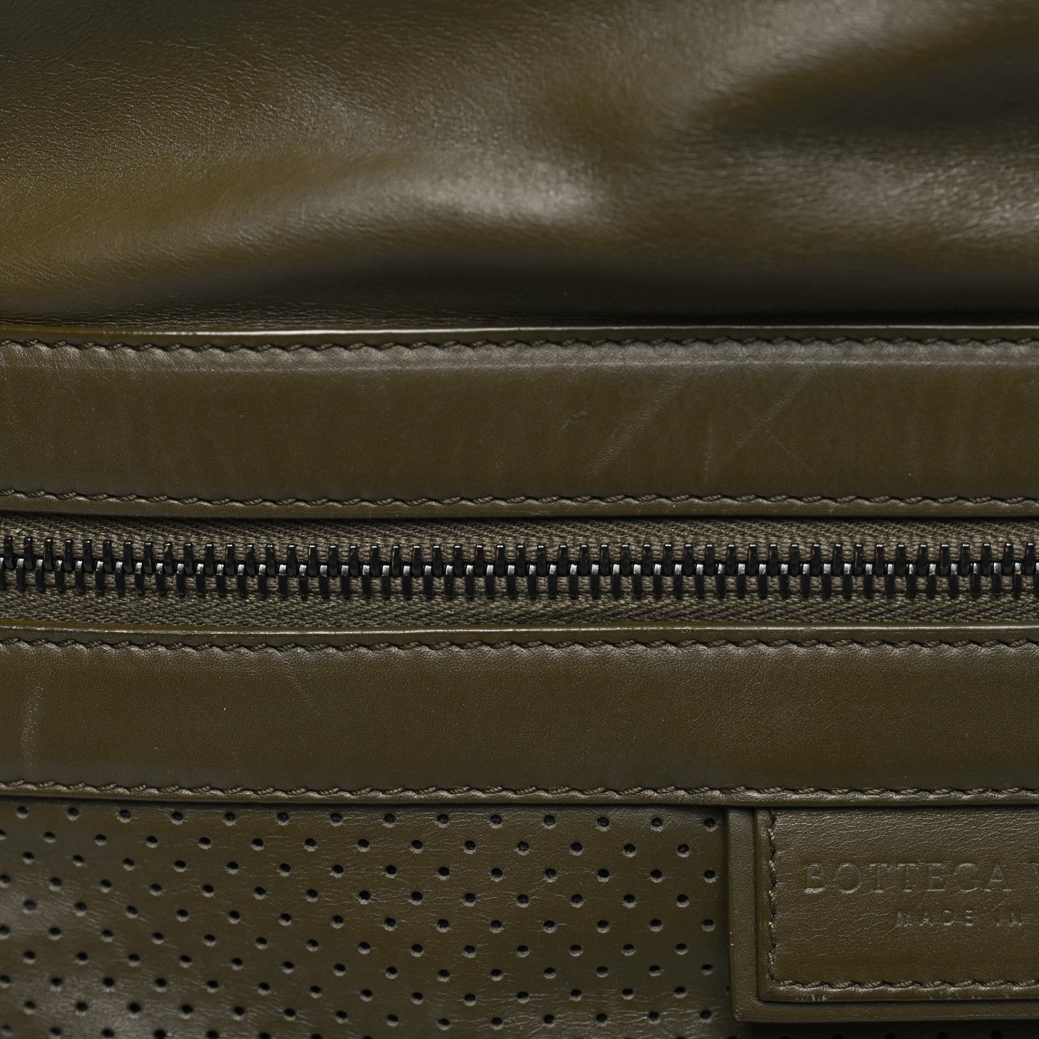 Nappa Perforated Leggero Drawstring Backpack Mustard