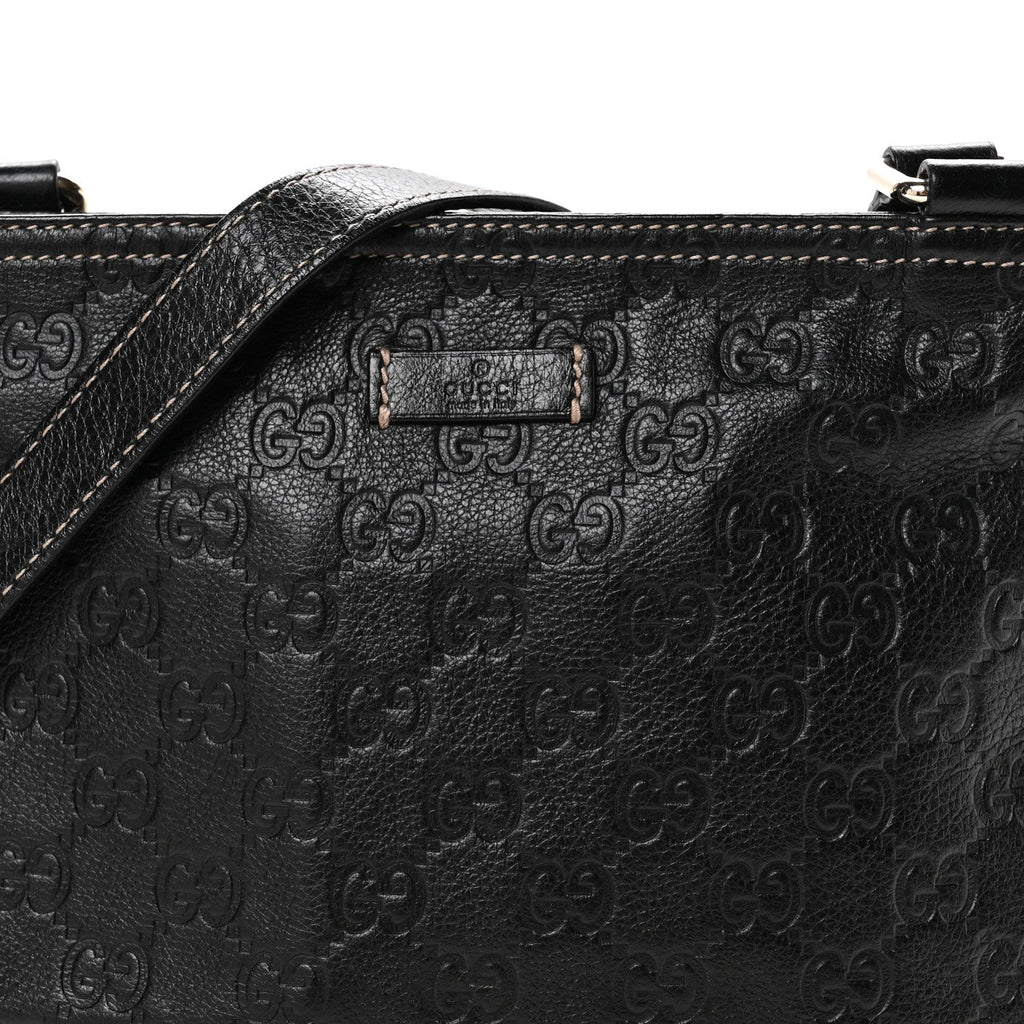 Guccissima Small Flat Messenger Bag Black