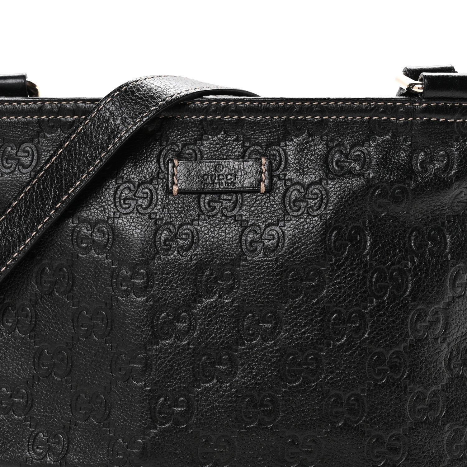 Guccissima Small Flat Messenger Bag Black