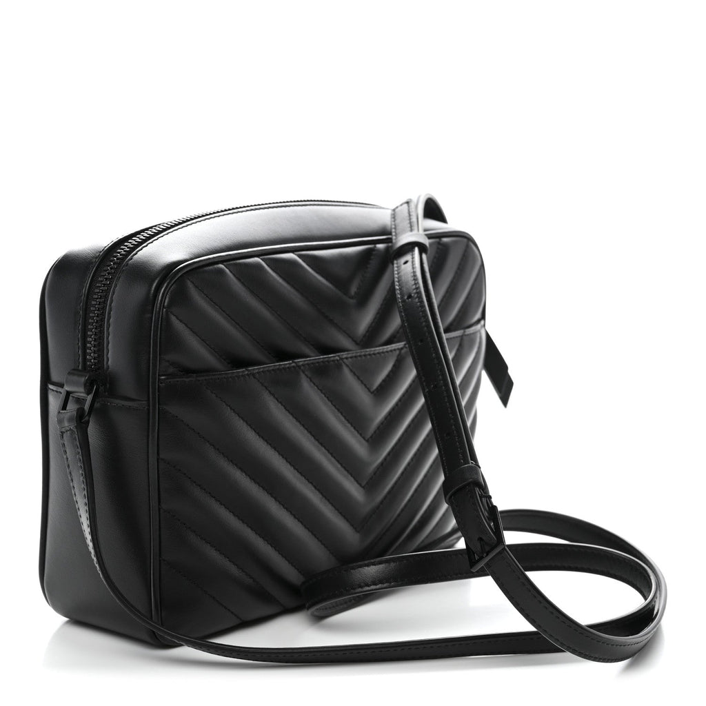 Calfskin Matelasse Monogram Monochrome Lou Camera Bag Black