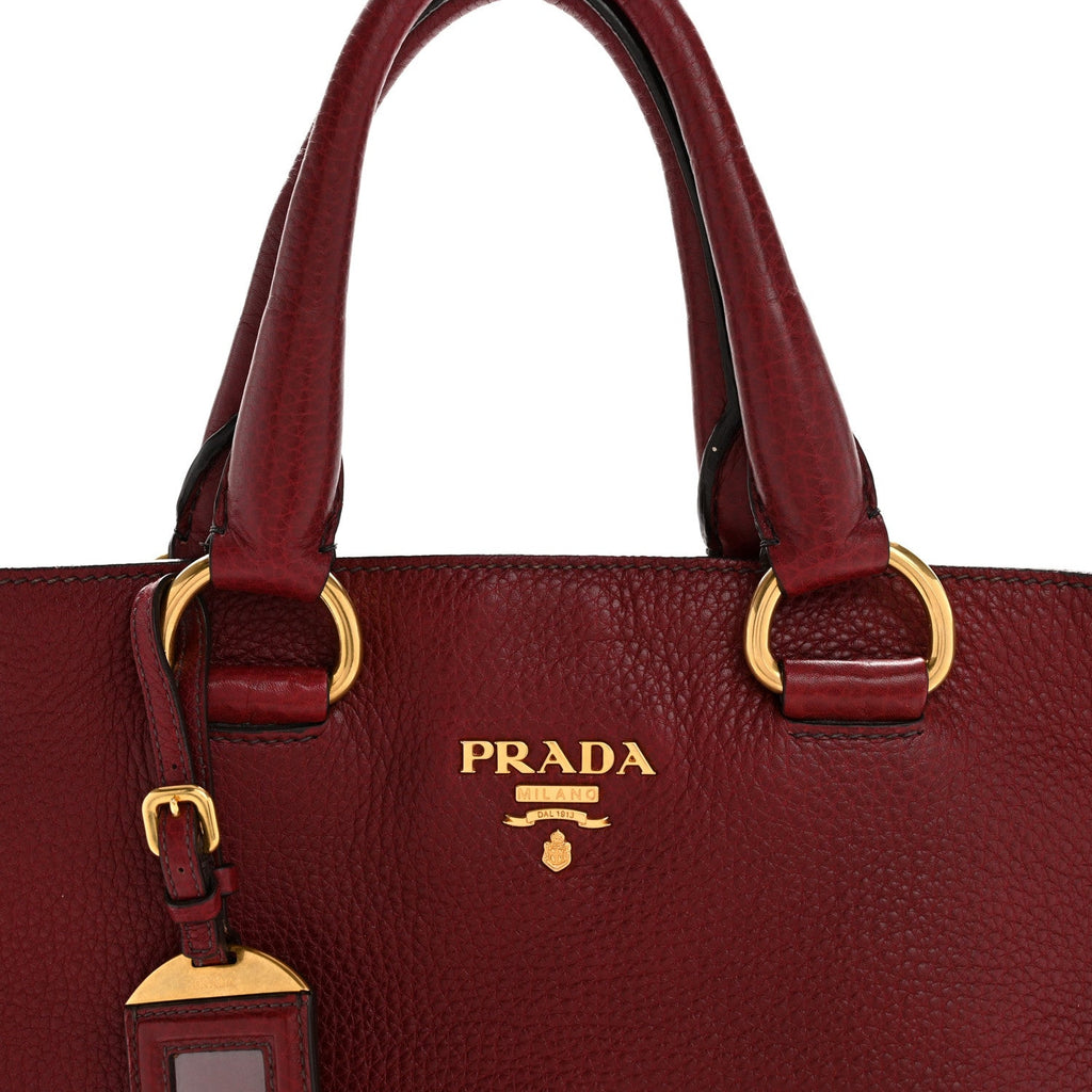 Vitello Daino Shopping Tote Amaranto