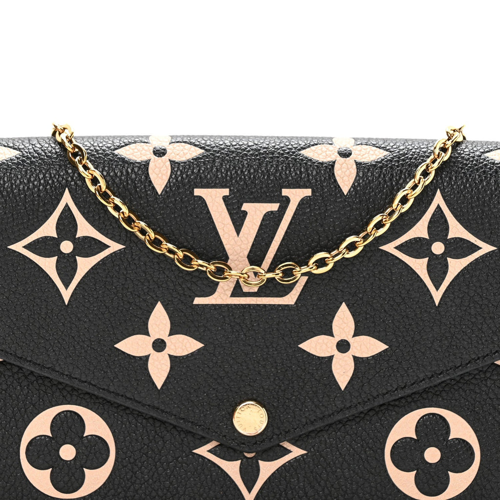 Empreinte Monogram Giant Felicie Pochette Black Beige