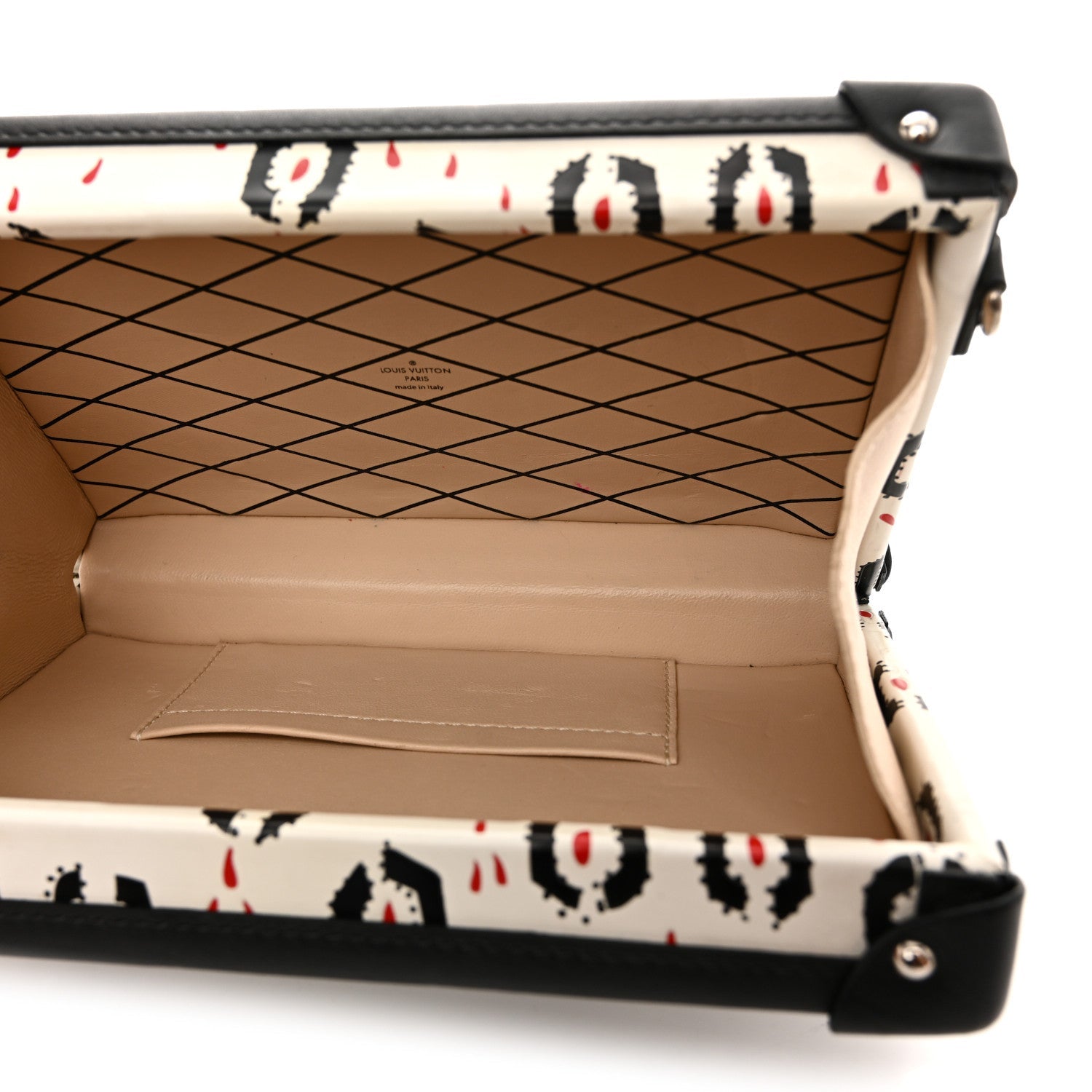 Calfskin Graphic Print Petite Malle
