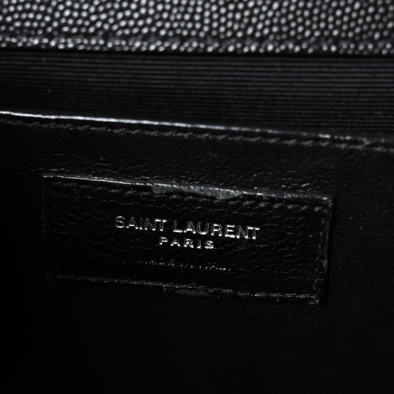 Grain De Poudre Textured Mixed Matelasse Triquilt Medium Monogram Satchel Black