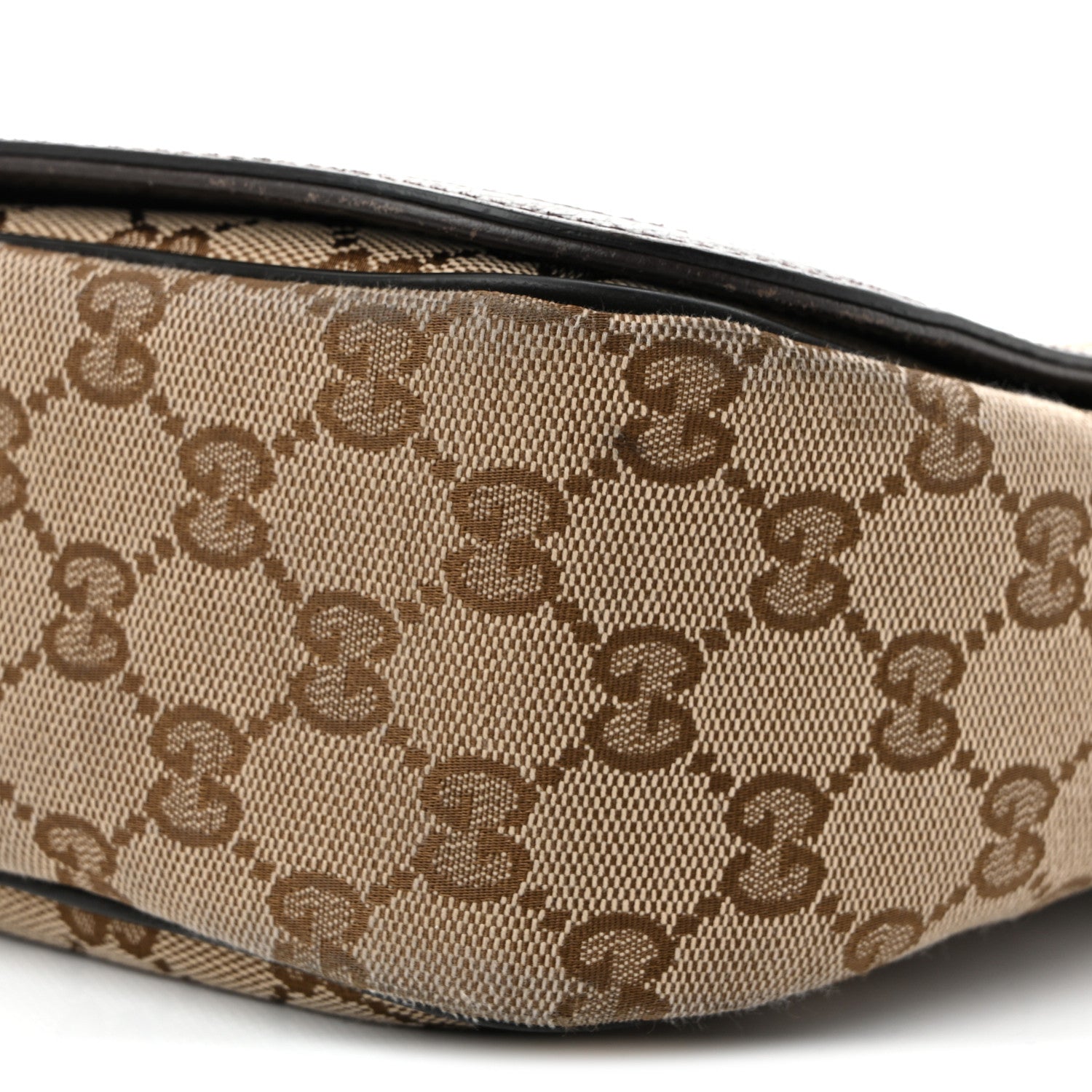 Monogram Flap Messenger Bag Beige Dark Brown