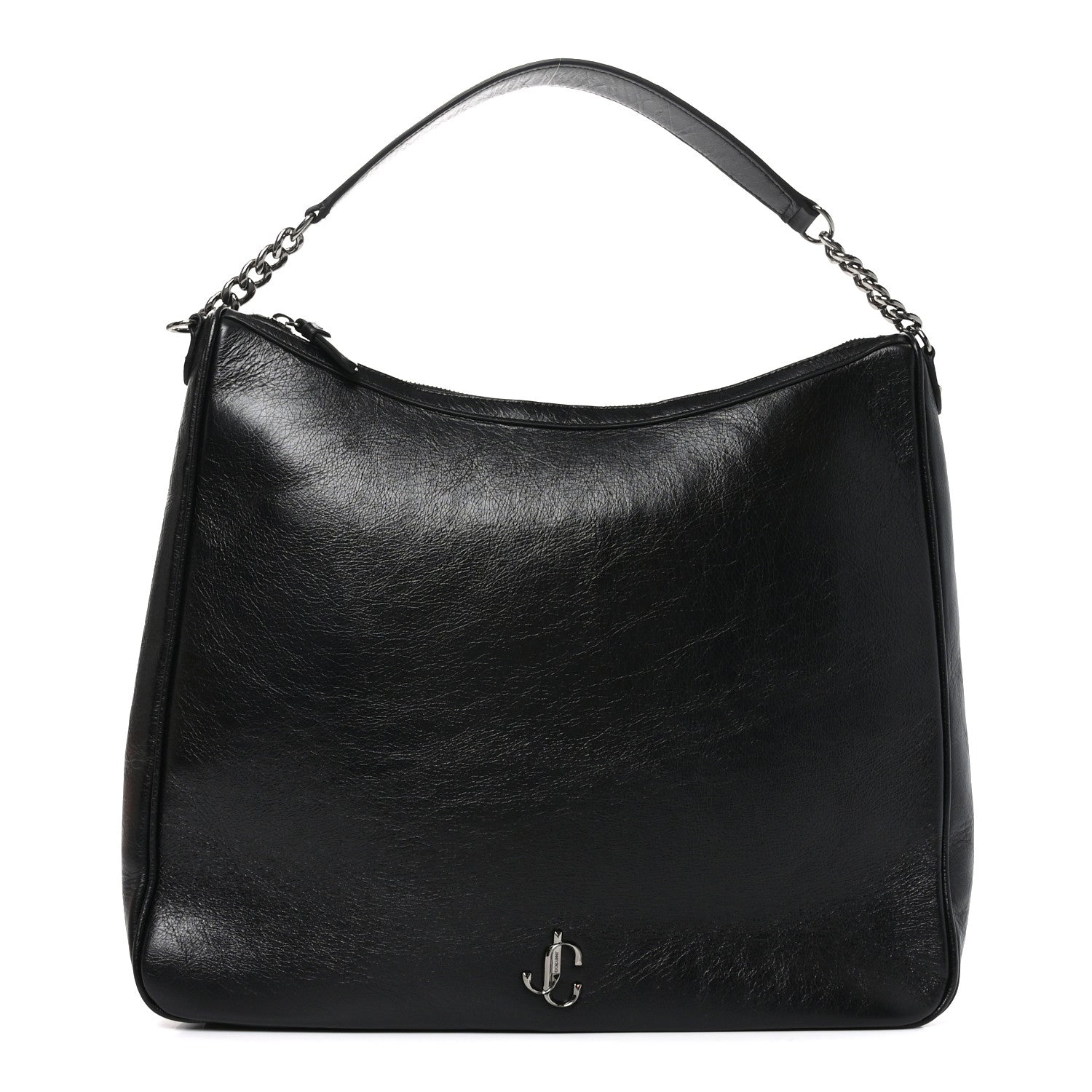 Lambskin Large JC Soft Hobo Bag Black