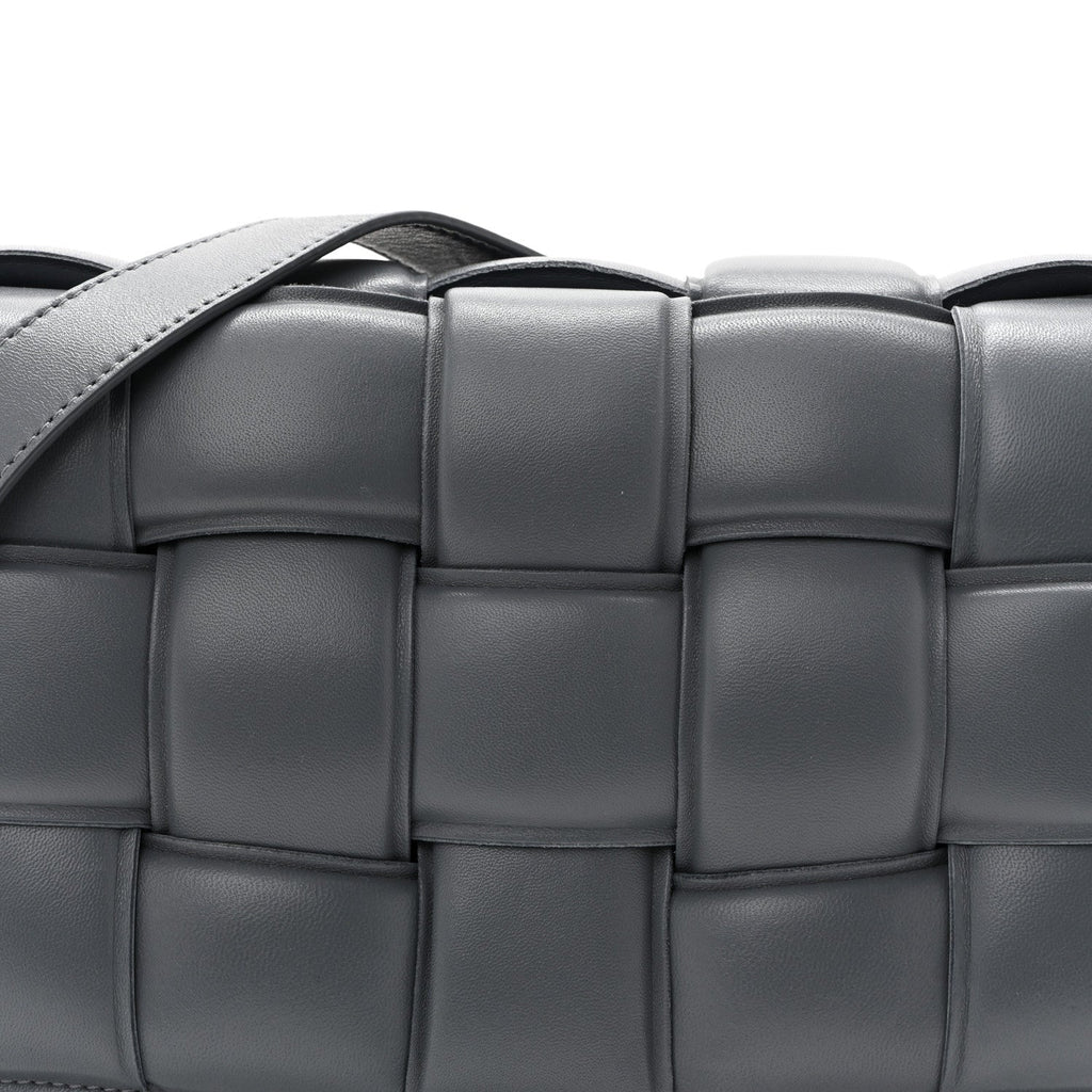 Nappa Maxi Intreccio Padded Cassette Crossbody Bag Thunder