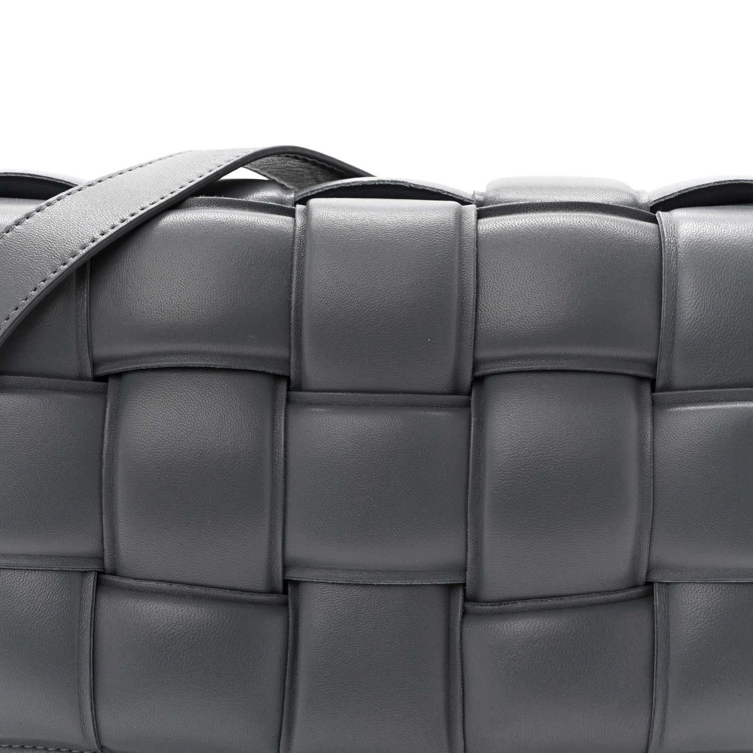 Nappa Maxi Intreccio Padded Cassette Crossbody Bag Thunder
