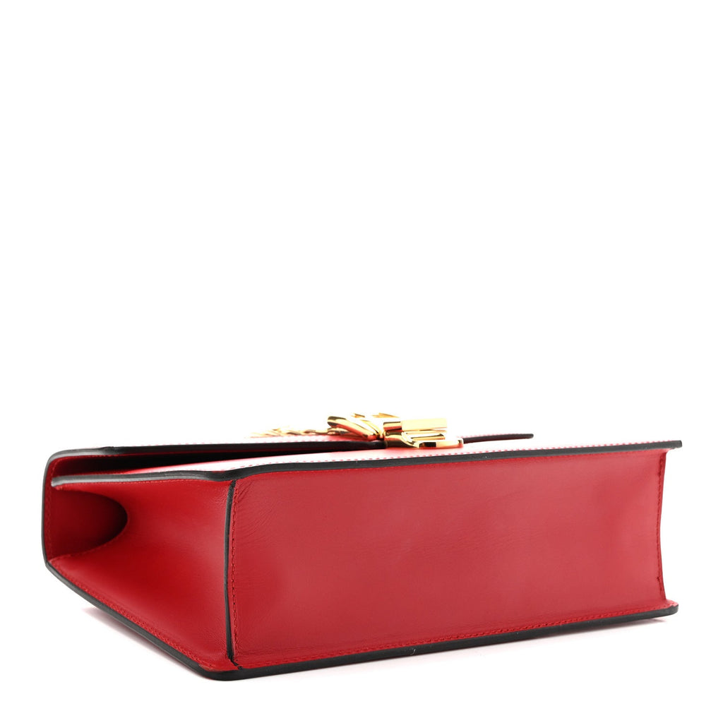 Calfskin Small Sylvie Shoulder Bag Hibiscus Red
