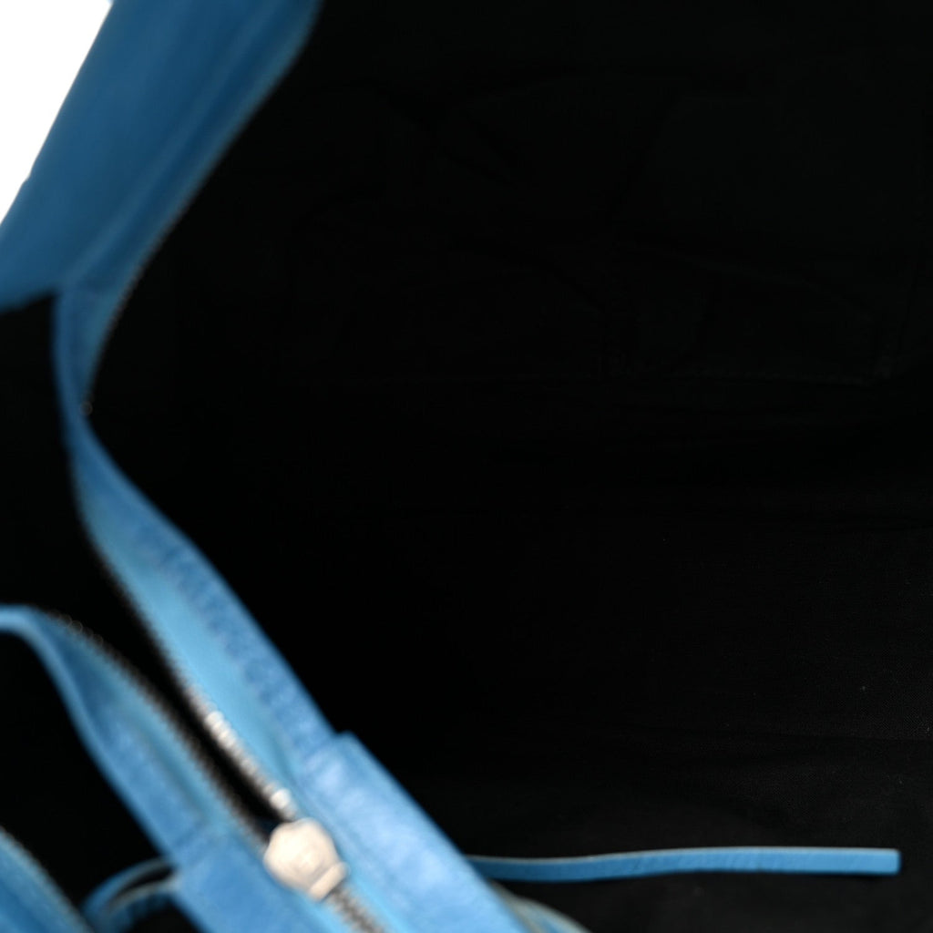 Agneau Classic Silver Hardware City Bleu Azur Clair