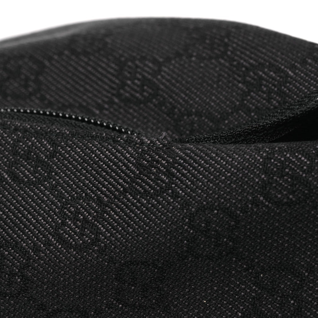 Denim Monogram Medium Backpack Black
